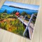 Looking Back; Owl's Head: 8x10 New England Ocean Wall Art Print, Painting at Coastal Maine Lighthouse, Pastel Landscape Artist product 2